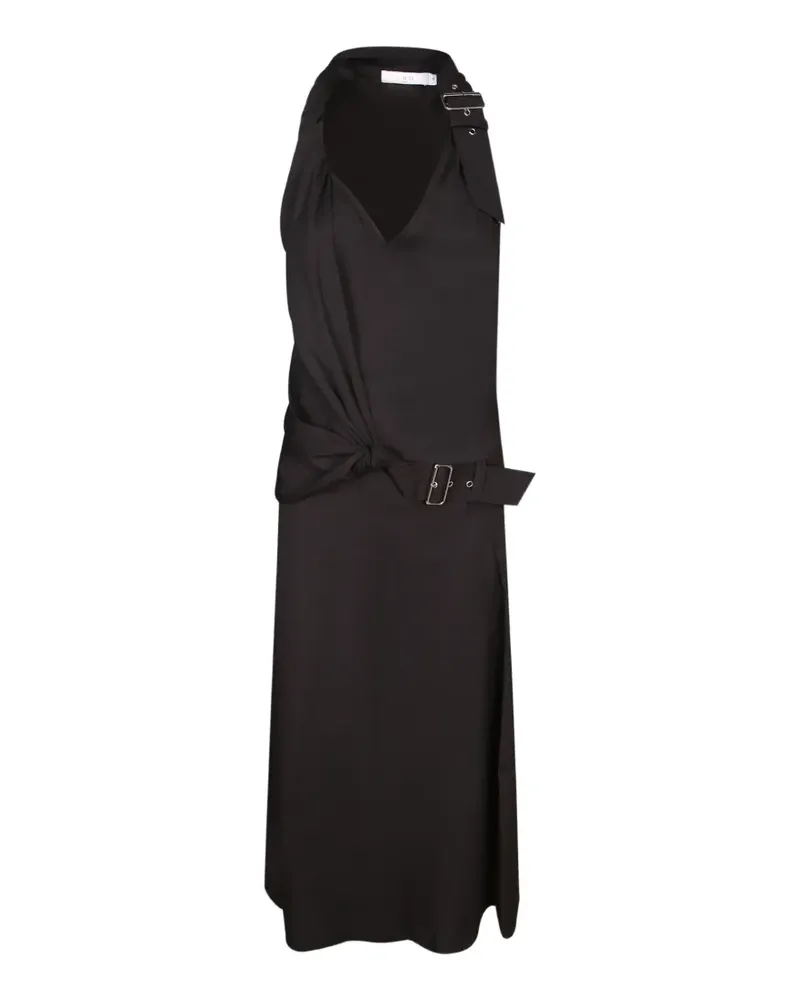 IRO Velty Midikleid mit Schnallenkragen - Schwarz Schwarz
