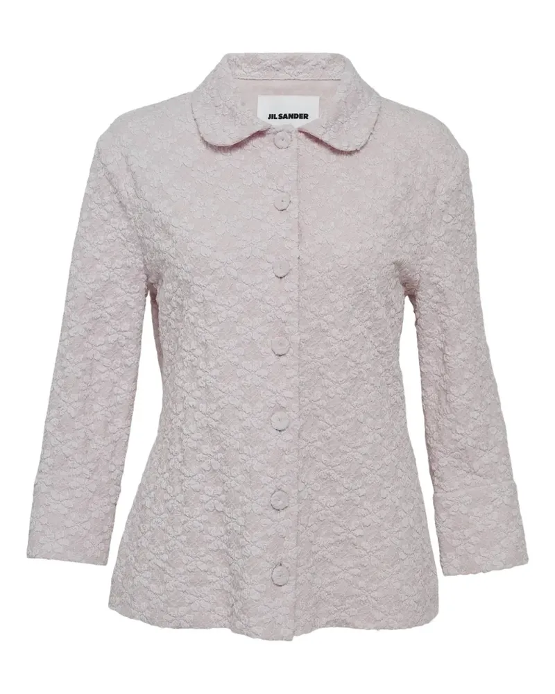 Jil Sander Langärmeliges Hemd mit Blumenstruktur - Rosa Rosa