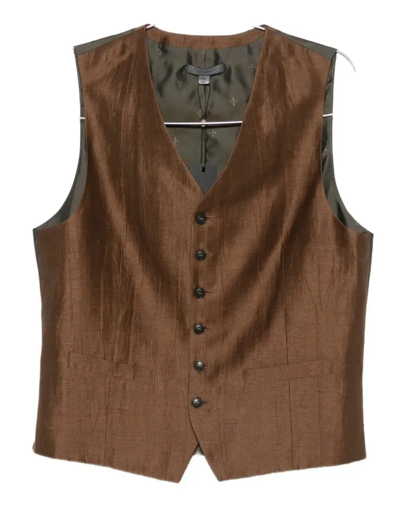 John Varvatos buttoned waistcoat - Braun Braun