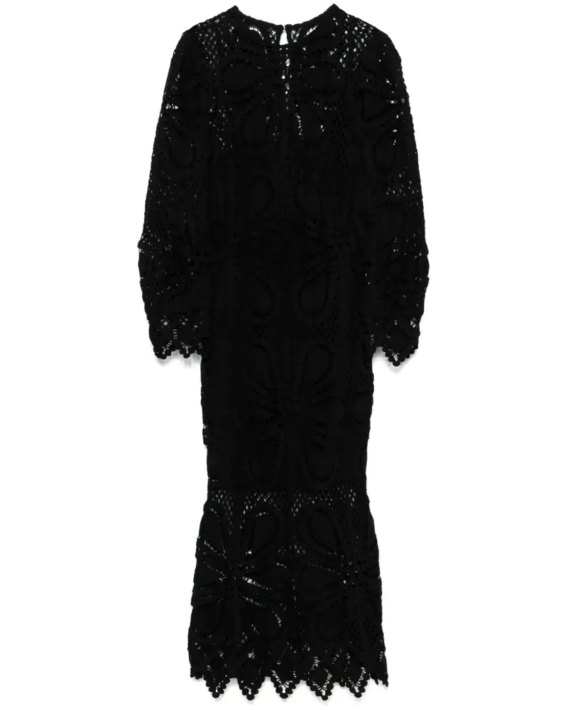 ba&sh Grace Midikleid - Schwarz Schwarz