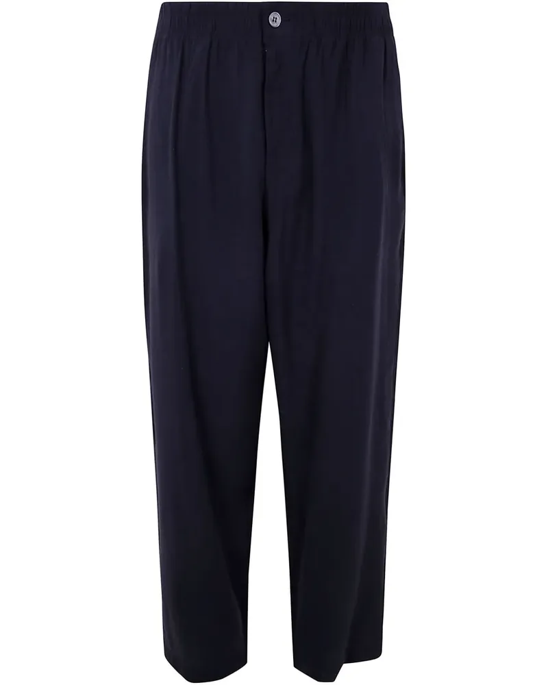Emporio Armani Hose mit Bundfalten - Blau Blau