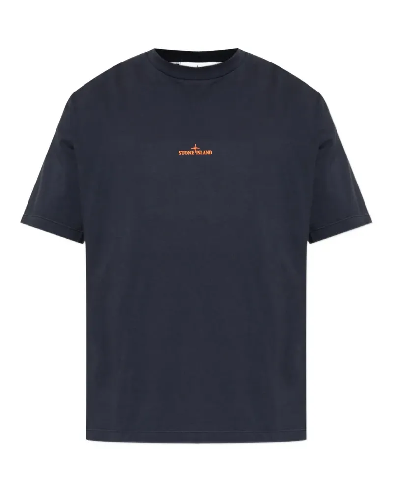Stone Island combed jersey T-shirt - Blau Blau