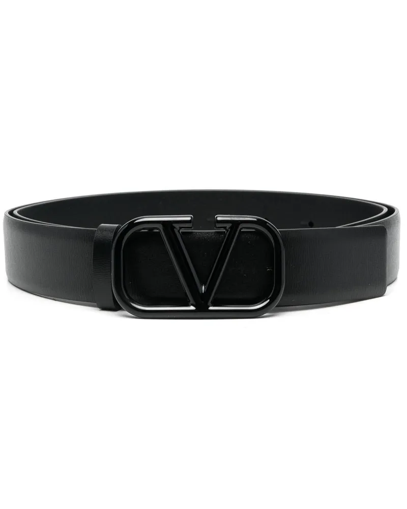 Valentino Garavani VLogo Signature Gürtel 30mm - Schwarz Schwarz