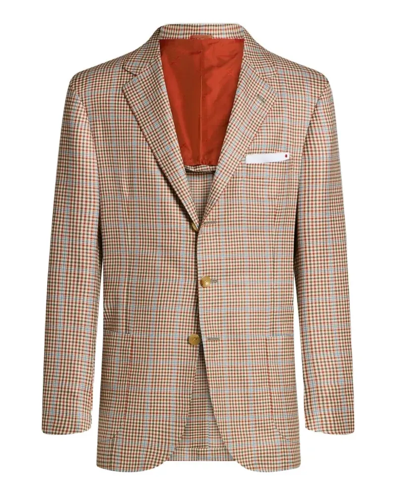 Kiton Kariertes Sakko - Braun Braun