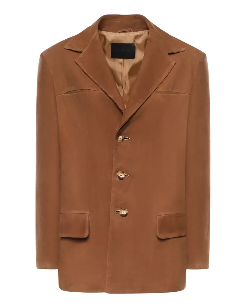 Dondup suede leather jacket - Braun Braun