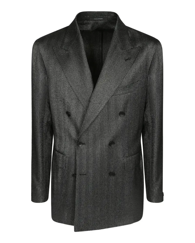 Tagliatore double-breasted herringbone-pattern blazer - Grau Grau