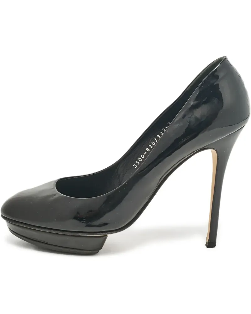 Gina Pre-owned Stiletto-Pumps mit Plateau 120mm - Schwarz Schwarz