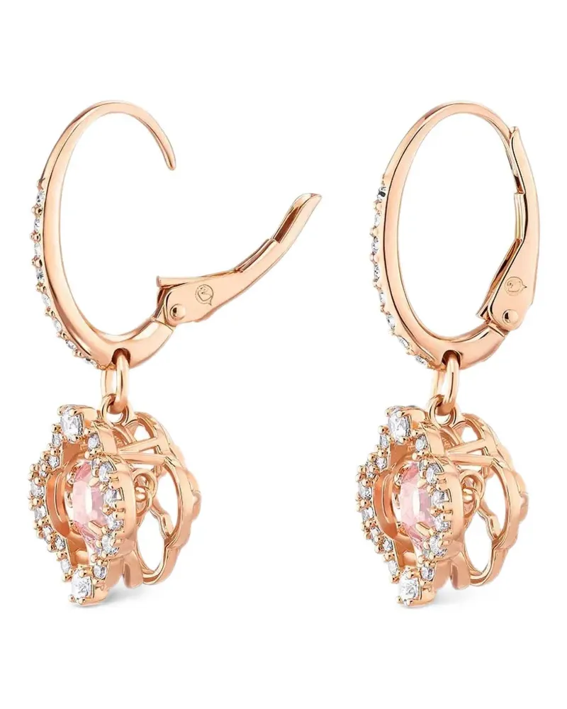 Swarovski Una crystal-embellished floral-motif earrings - Gold Gold