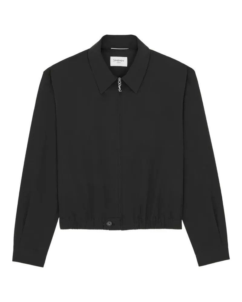 Saint Laurent cotton zip-up jacket - Schwarz Schwarz