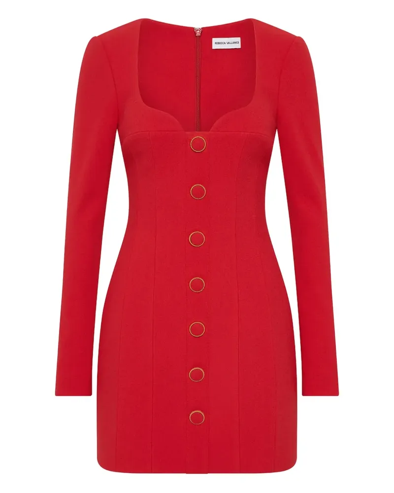 Rebecca Vallance Cameron Minikleid mit Knopfleiste - Rot Rot
