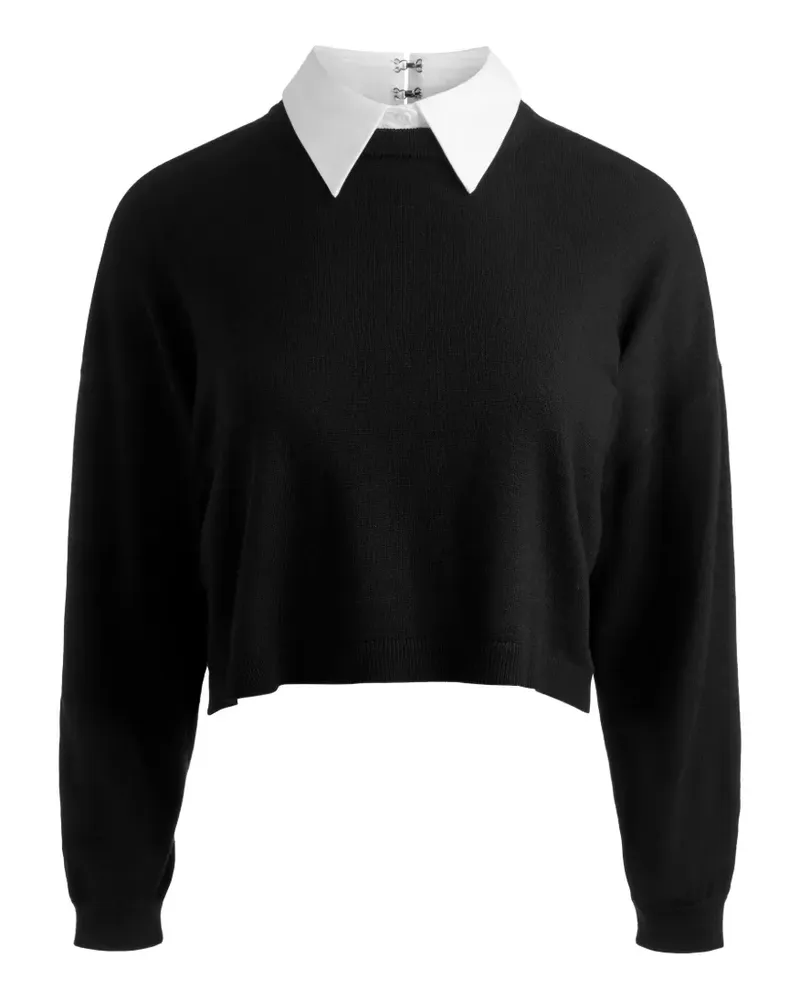 Alice + Olivia Rhett Pullover mit abnehmbarem Kragen - Schwarz Schwarz