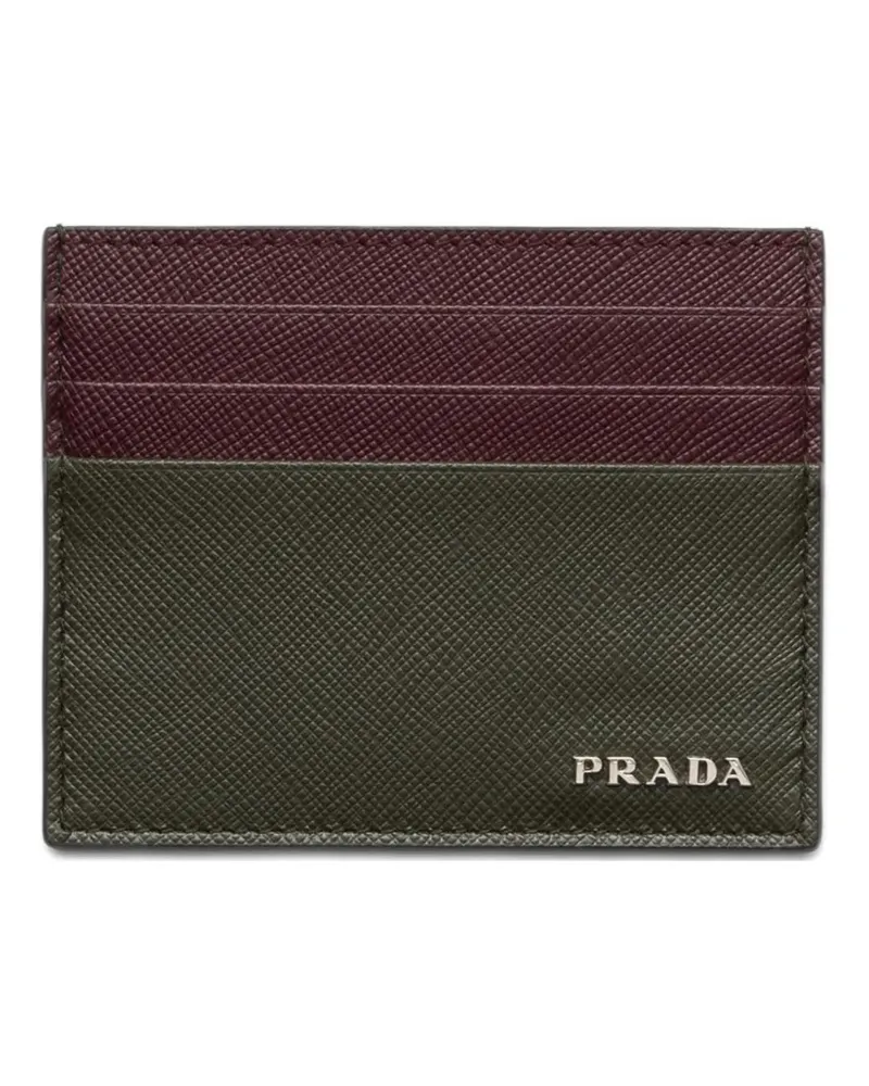 Prada Kartenetui mit Logo - Grün Grün