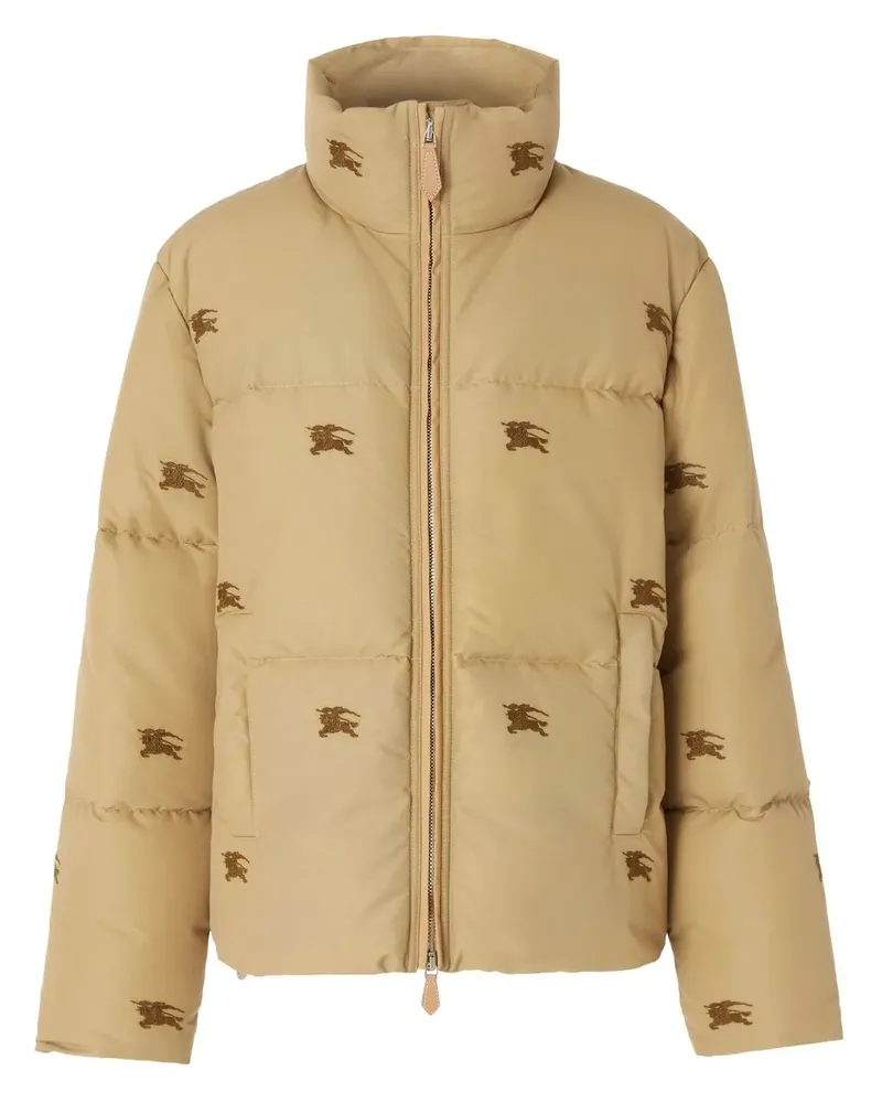 Burberry Gefütterte Jacke mit Logo-Stickerei - Nude Nude
