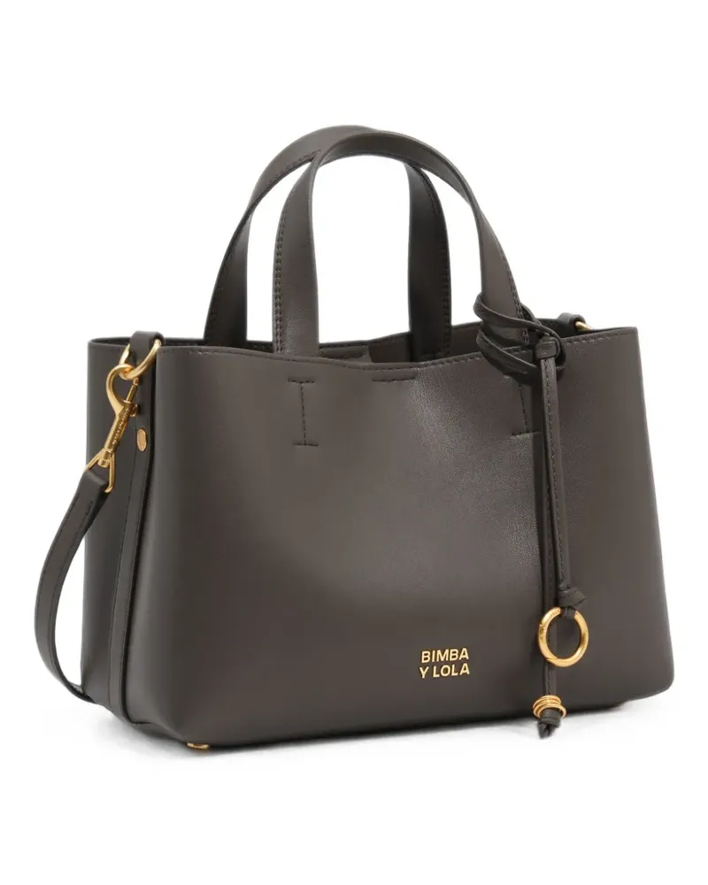 BIMBA Y LOLA Mittelgroßer Chihuahua Tote Bag aus Elefantenleder - Grau Grau
