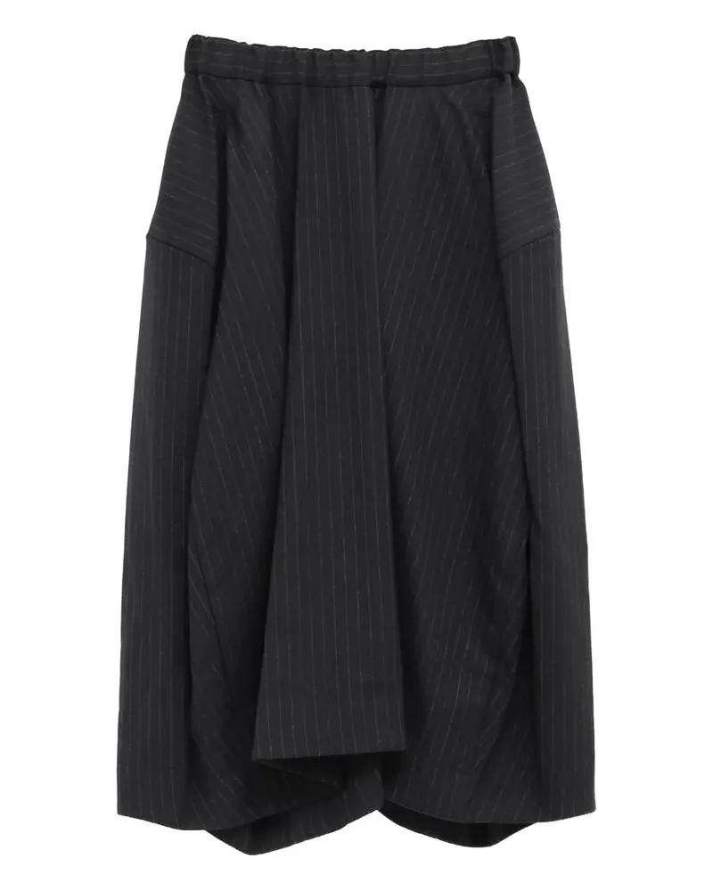 Comme des Garçons pinstripe-print midi skirt - Schwarz Schwarz