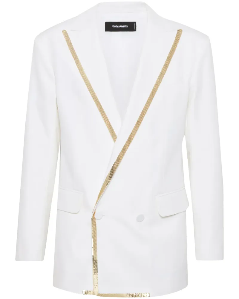 Dsquared2 Doppelreihiges Sakko - Weiß Weiß