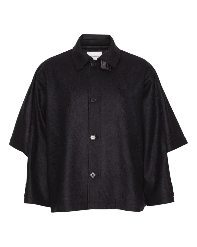 Henrik Vibskov Uncut Wolljacke - Schwarz Schwarz