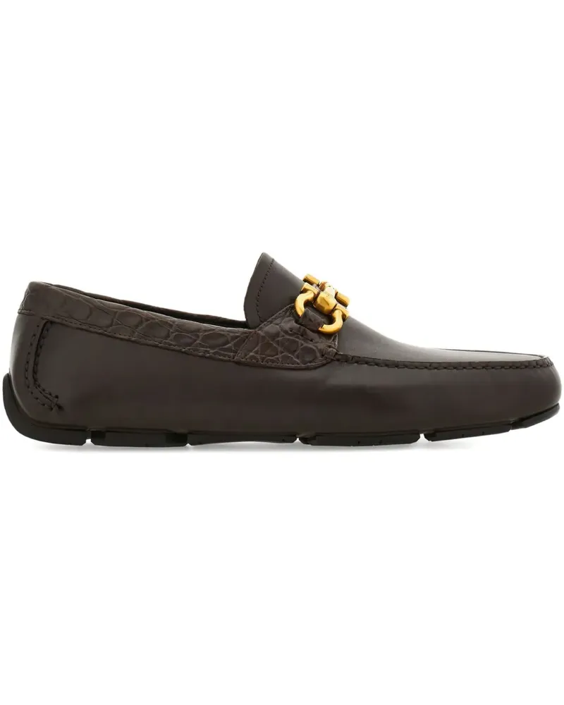 Ferragamo Loafer mit Gancini-Spange - Braun Braun