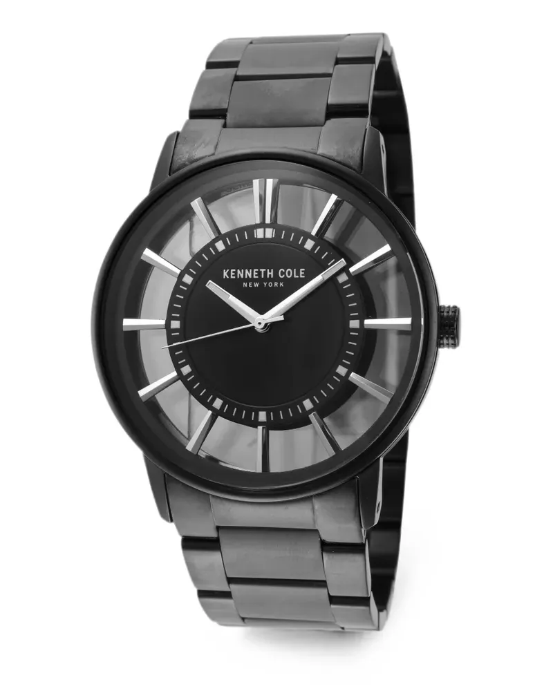Kenneth Cole Transparente Armbanduhr mit Zifferblatt 43,5mm - Schwarz Schwarz