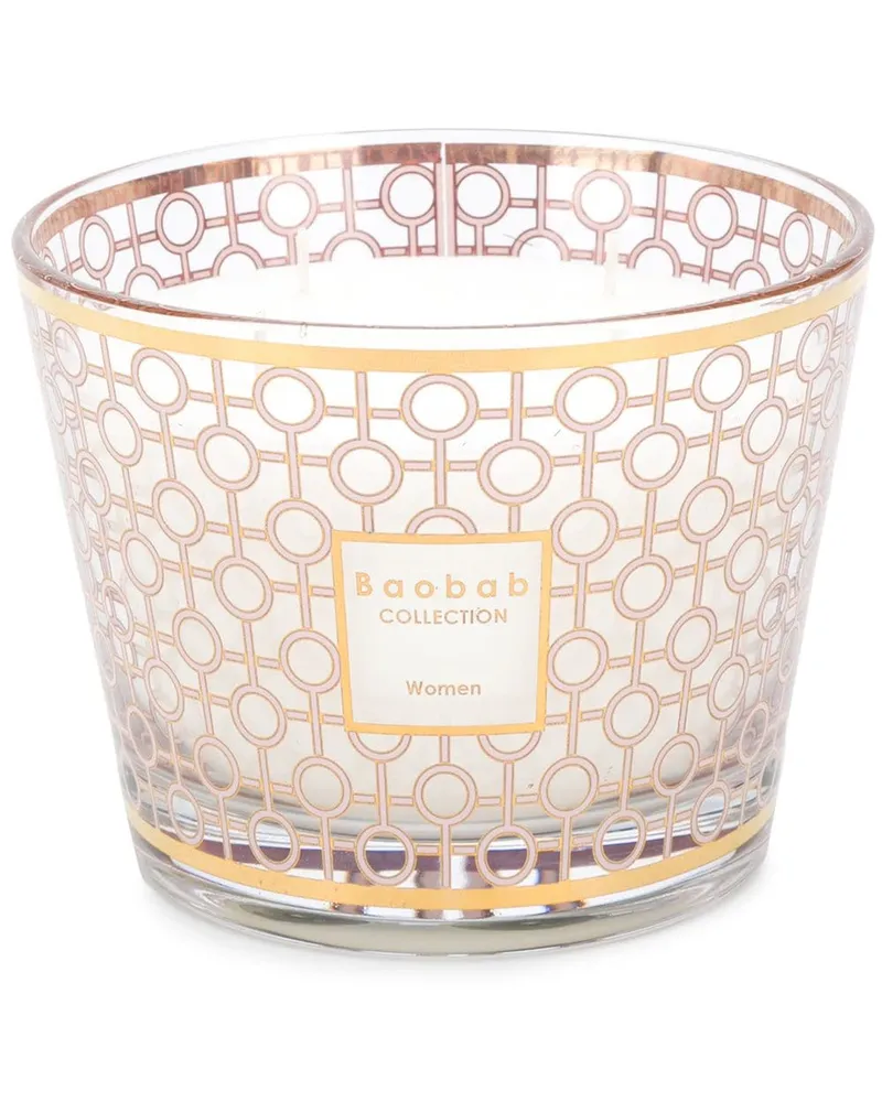 Baobab Collection Rose' Kerze mit Logo-Print - Rosa Rosa