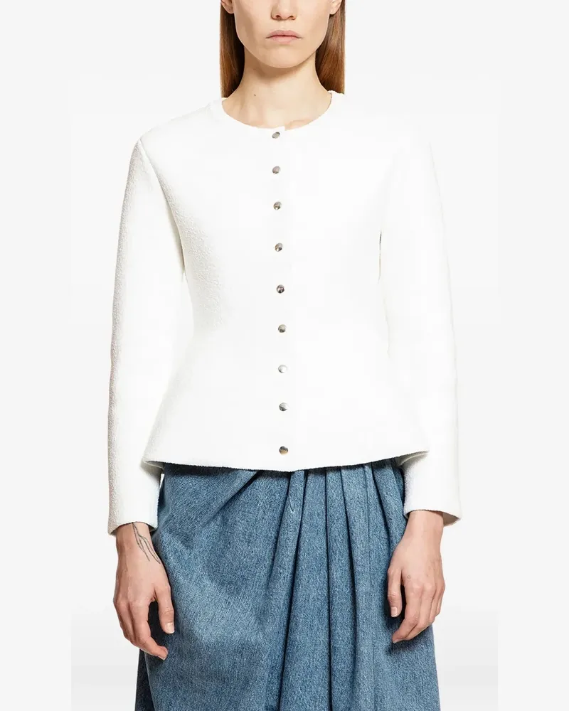 Loewe Langärmeliger Cardigan - Weiß Weiß