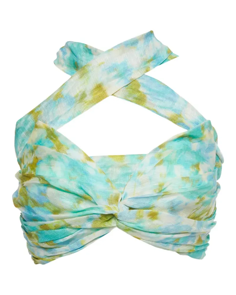 Zimmermann abstract-print crop top - Grün Grün