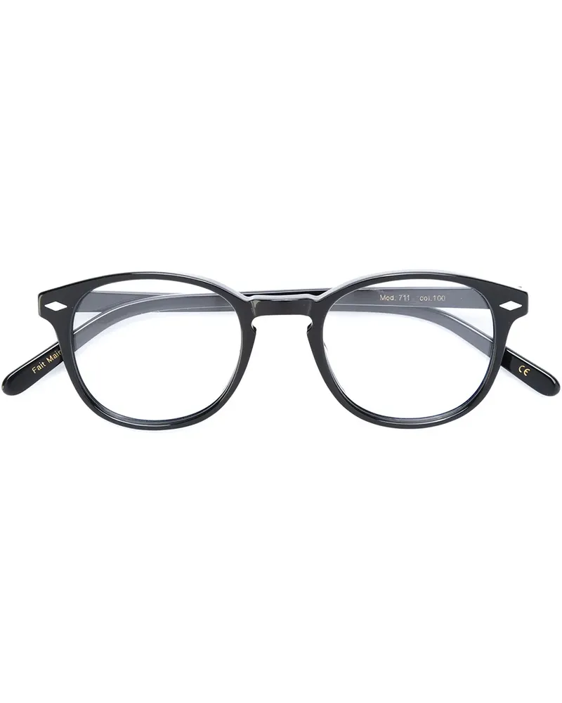 Lesca Brille mit eckigem Gestell - Schwarz Schwarz