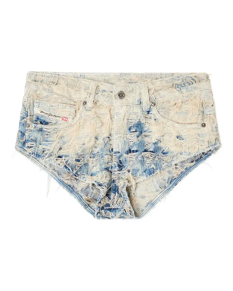 Diesel Ausgefranste Jeans-Shorts - Blau Blau