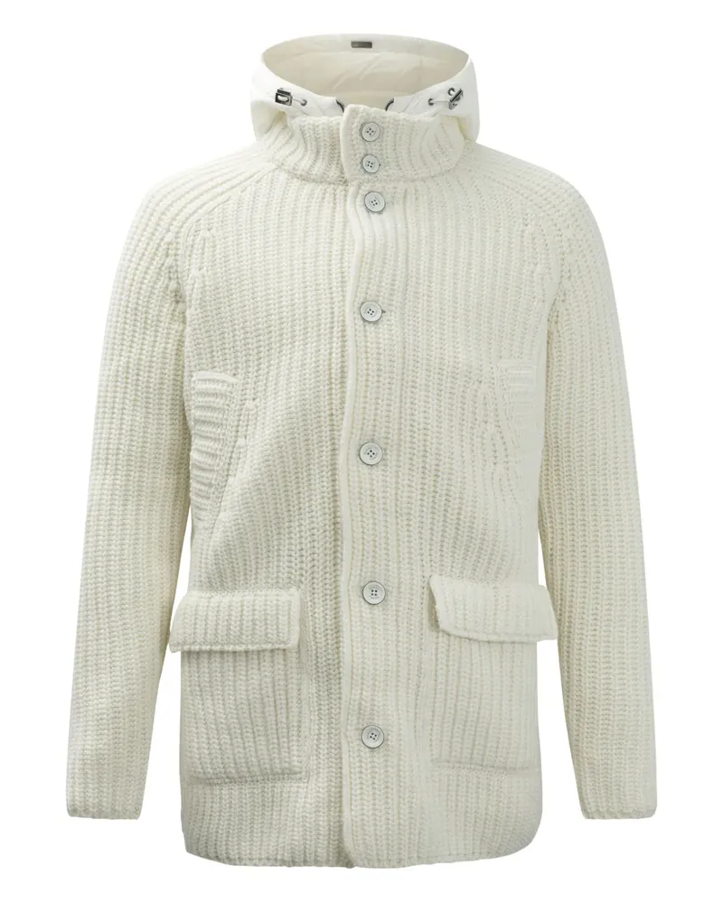 Herno Geknöpfter Kapuzenmantel - Nude Nude