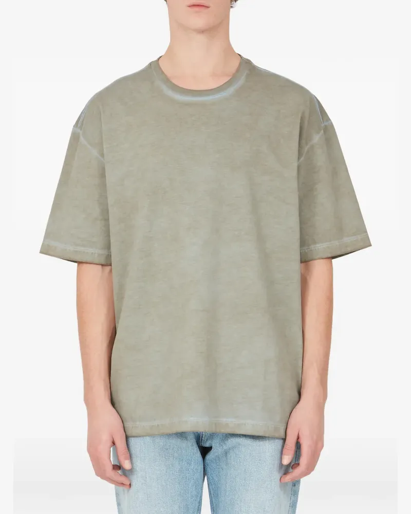 Maison Margiela T-Shirt mit Logo-Patch - Grau Grau