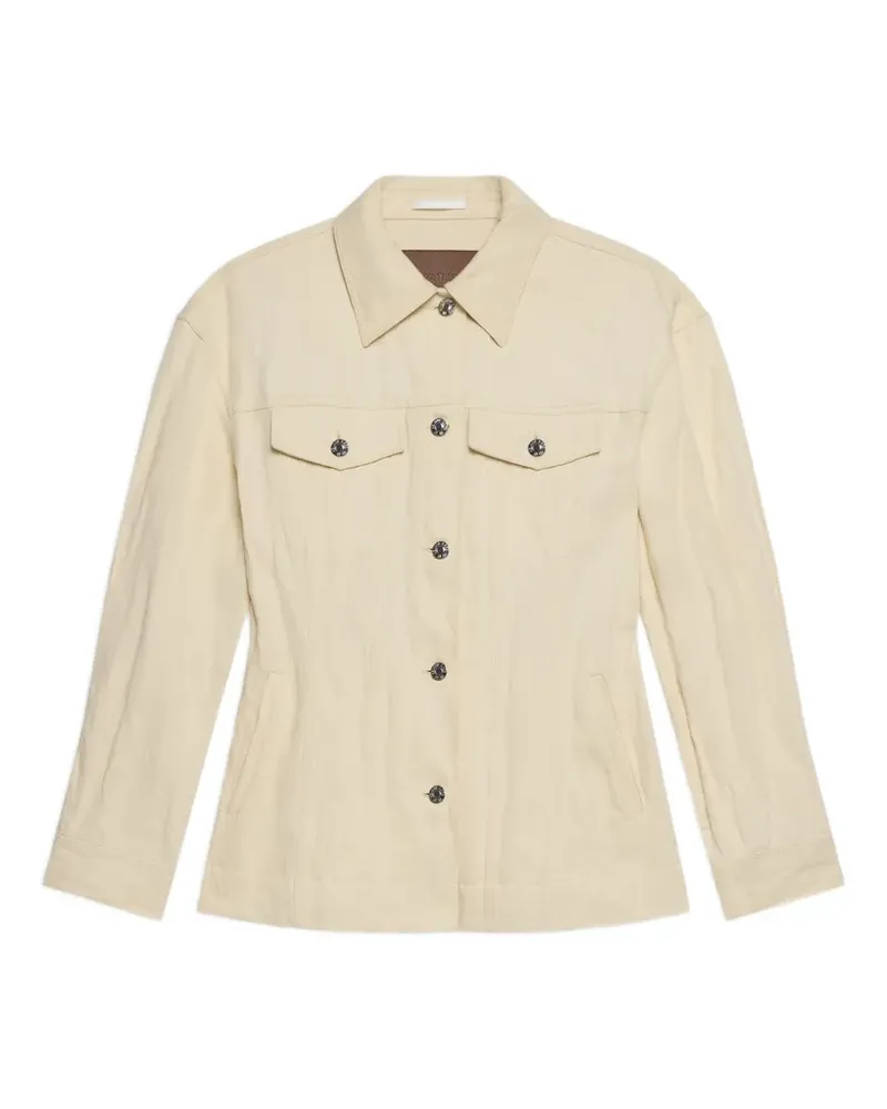 Helmut Lang crushed trucker jacket - Nude Nude