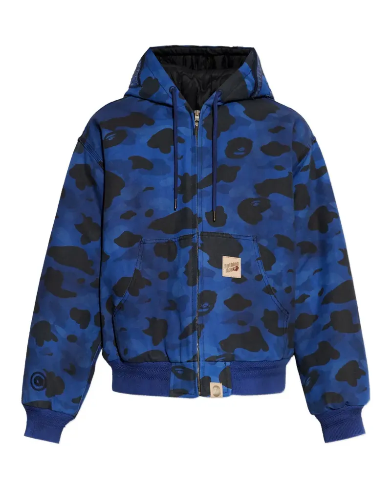 BAPE Kapuzenjacke mit Camouflage-Print - Schwarz Schwarz