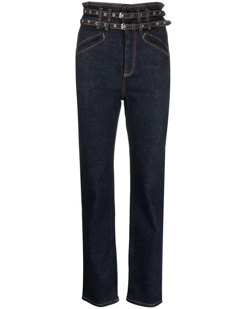 Philosophy Di Lorenzo Serafini Straight-Leg-Jeans mit Gürtel - Blau Blau