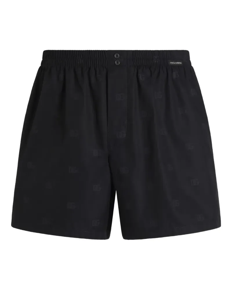 Dolce & Gabbana Boxershorts mit Logo-Print - Schwarz Schwarz