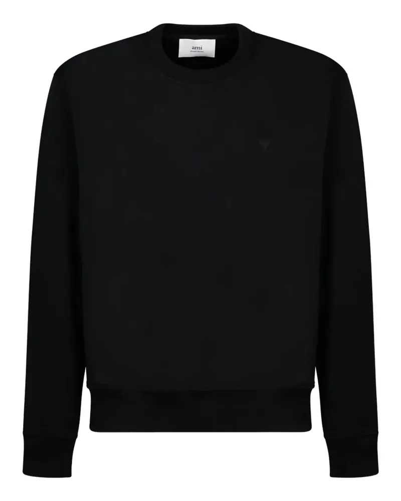 AMI Paris Sweatshirt mit Logo-Stickerei - Schwarz Schwarz