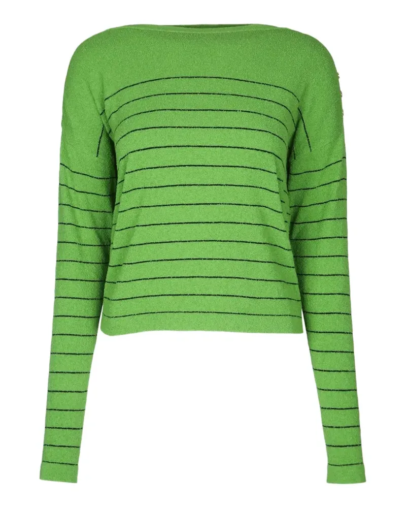 Elisabetta Franchi Gestreifter Pullover - Grün Grün