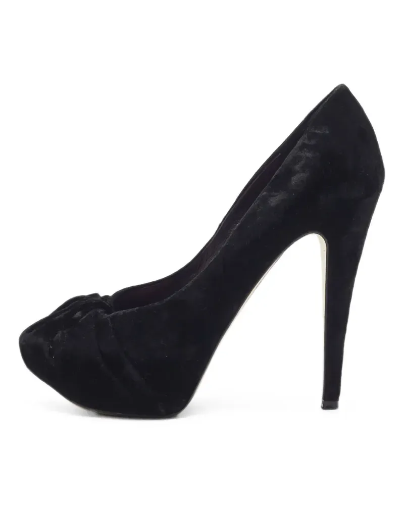 Gina Claire ruched heeled pumps - Schwarz Schwarz