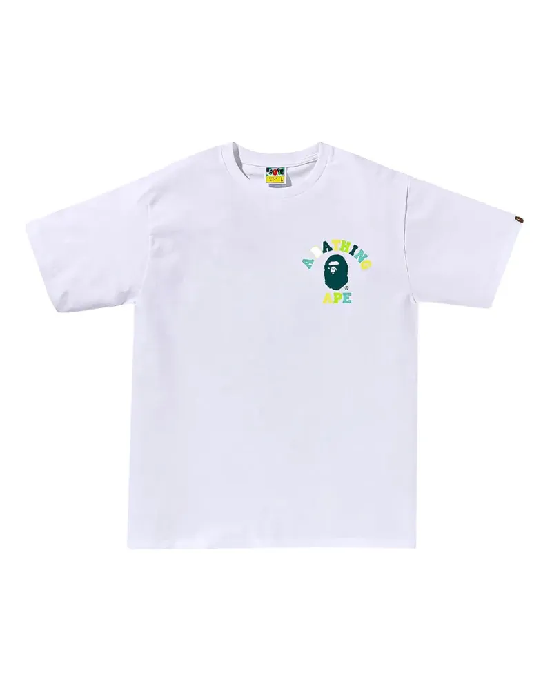 BAPE T-Shirt mit College-Logo - Weiß Weiß