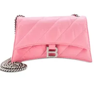 xs Crush quilted flap shoulder bag - Rosa