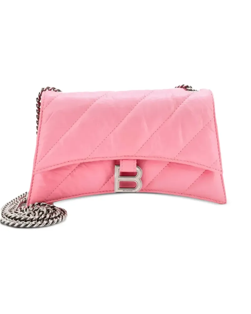 Balenciaga xs Crush quilted flap shoulder bag - Rosa Rosa