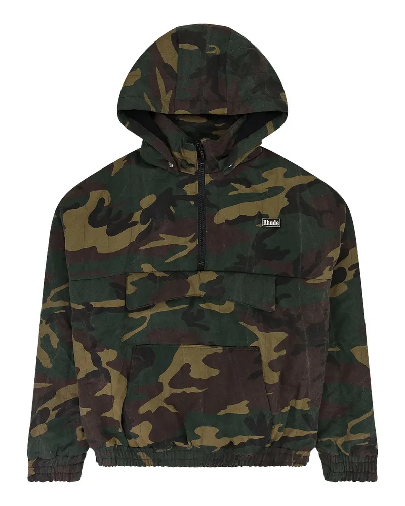 RHUDE Hoodie mit Camouflagemuster - Grün Grün