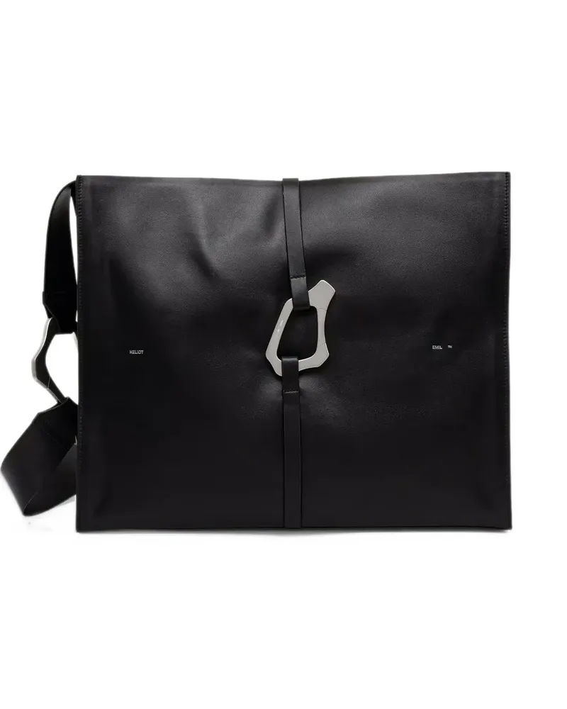 Heliot Emil zip-fastening leather shoulder bag - Schwarz Schwarz