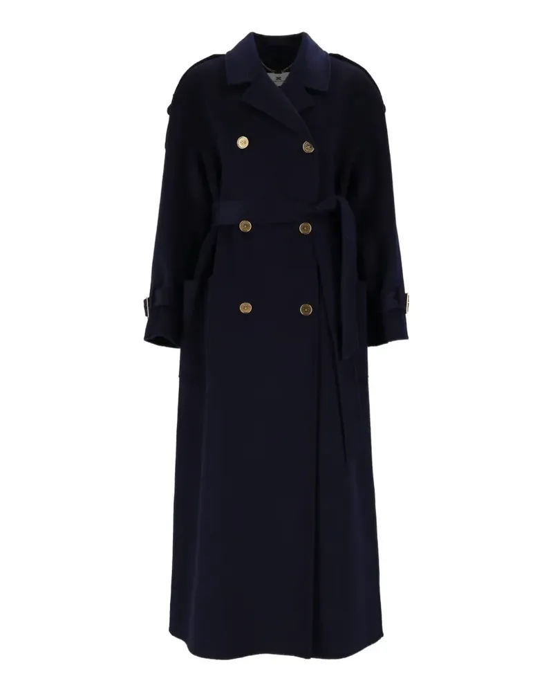 Elisabetta Franchi double-breasted belted coat - Blau Blau