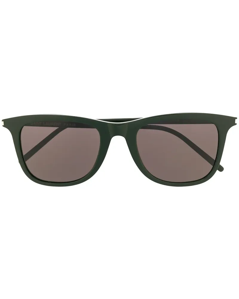 Saint Laurent Sonnenbrille mit eckigem Gestell - Grün Grün