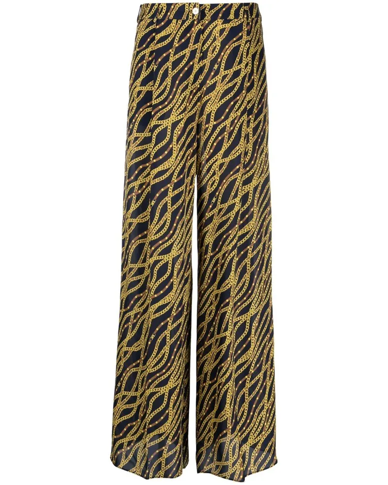 Michael Kors Halbhohe Wide-Leg-Hose - Blau Blau