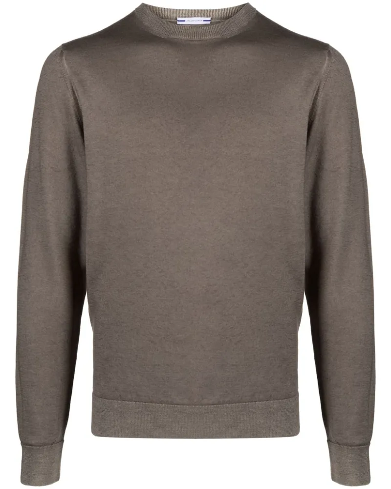 Jacob Cohën Fein gestrickter Pullover mit Logo - Braun Braun