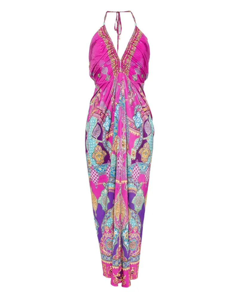 Camilla Jerseykleid mit durchgehendem Print - Violett Violett
