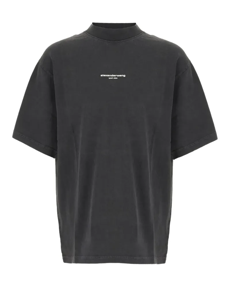 Alexander Wang T-Shirt mit Logo-Print - Schwarz Schwarz