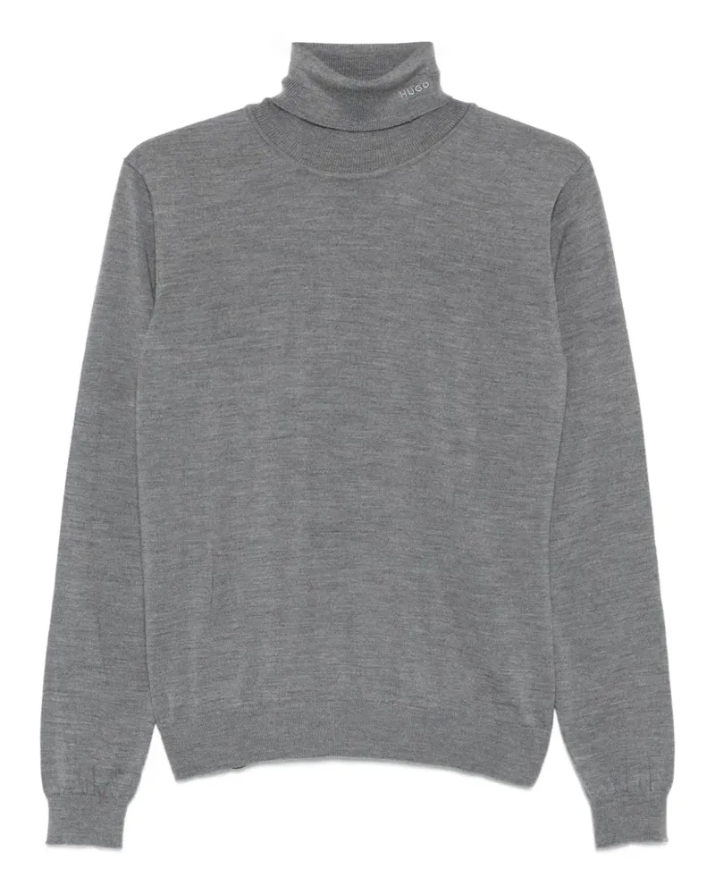HUGO BOSS Klassischer Rollkragenpullover - Grau Grau