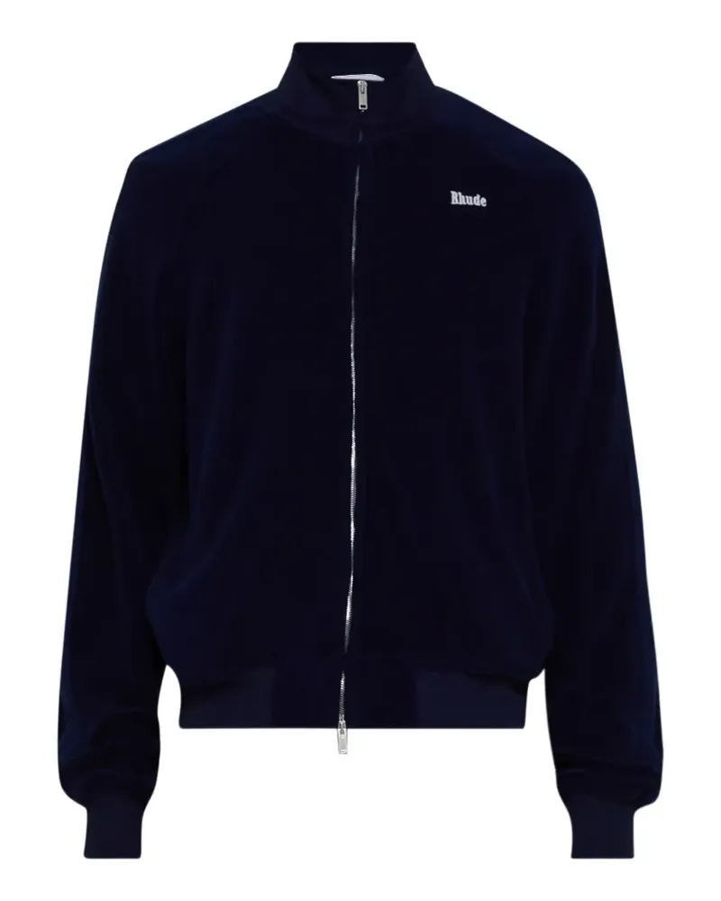 RHUDE Hamptons Towel full-zip sweater - Blau Blau